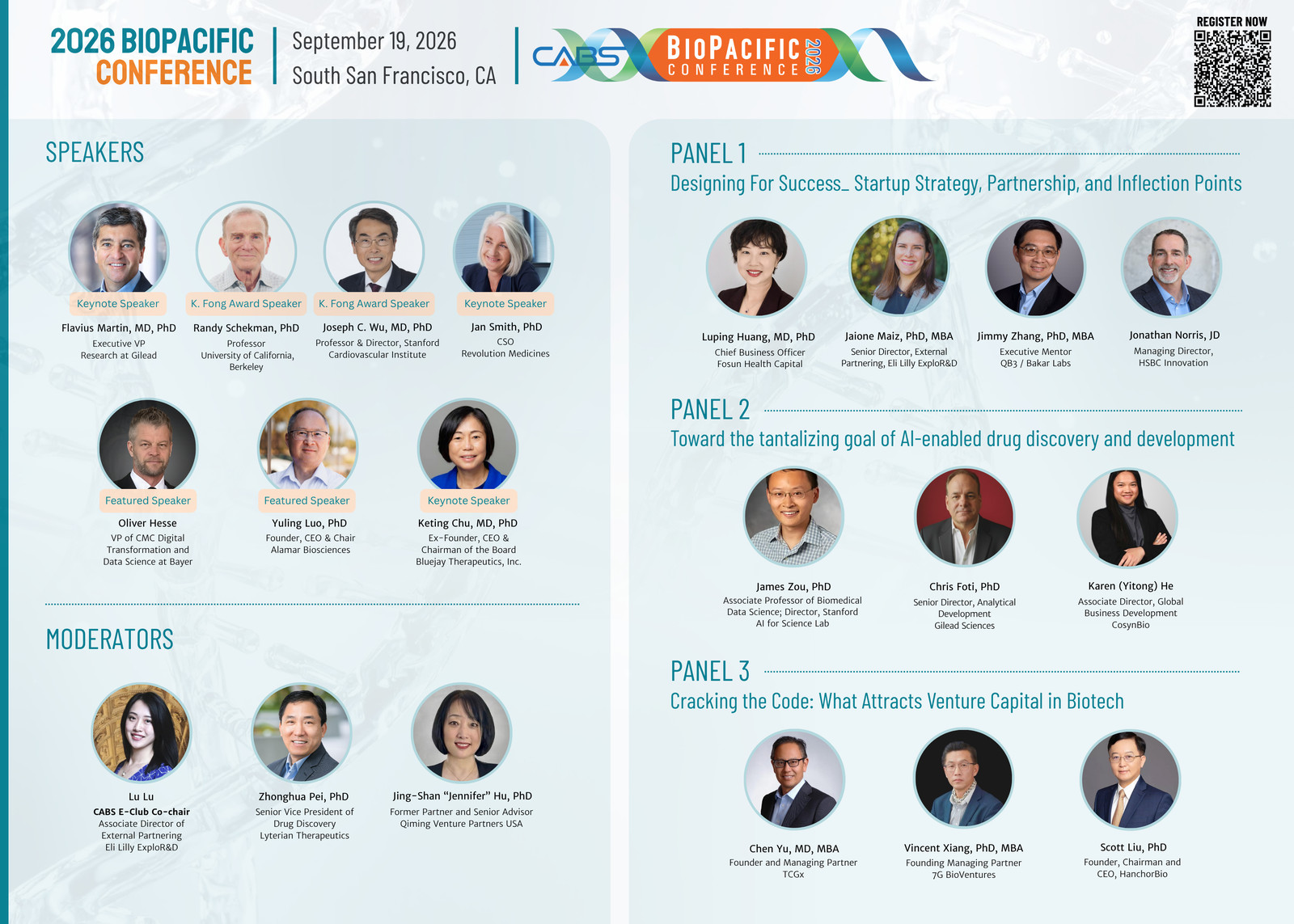 2026 BioPacific Conference Speakers and Panelists