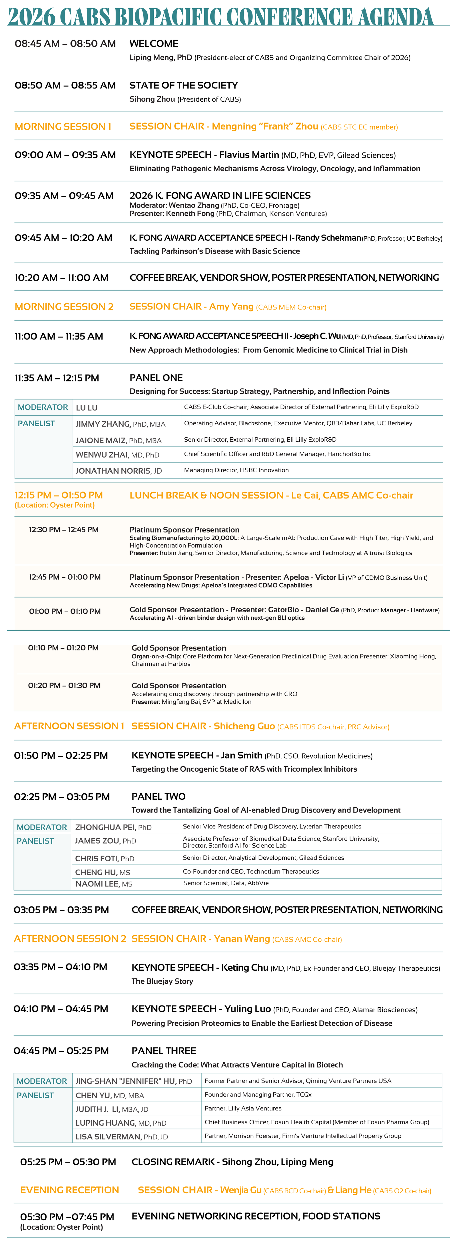 BioPacific 2026 Conference Agenda