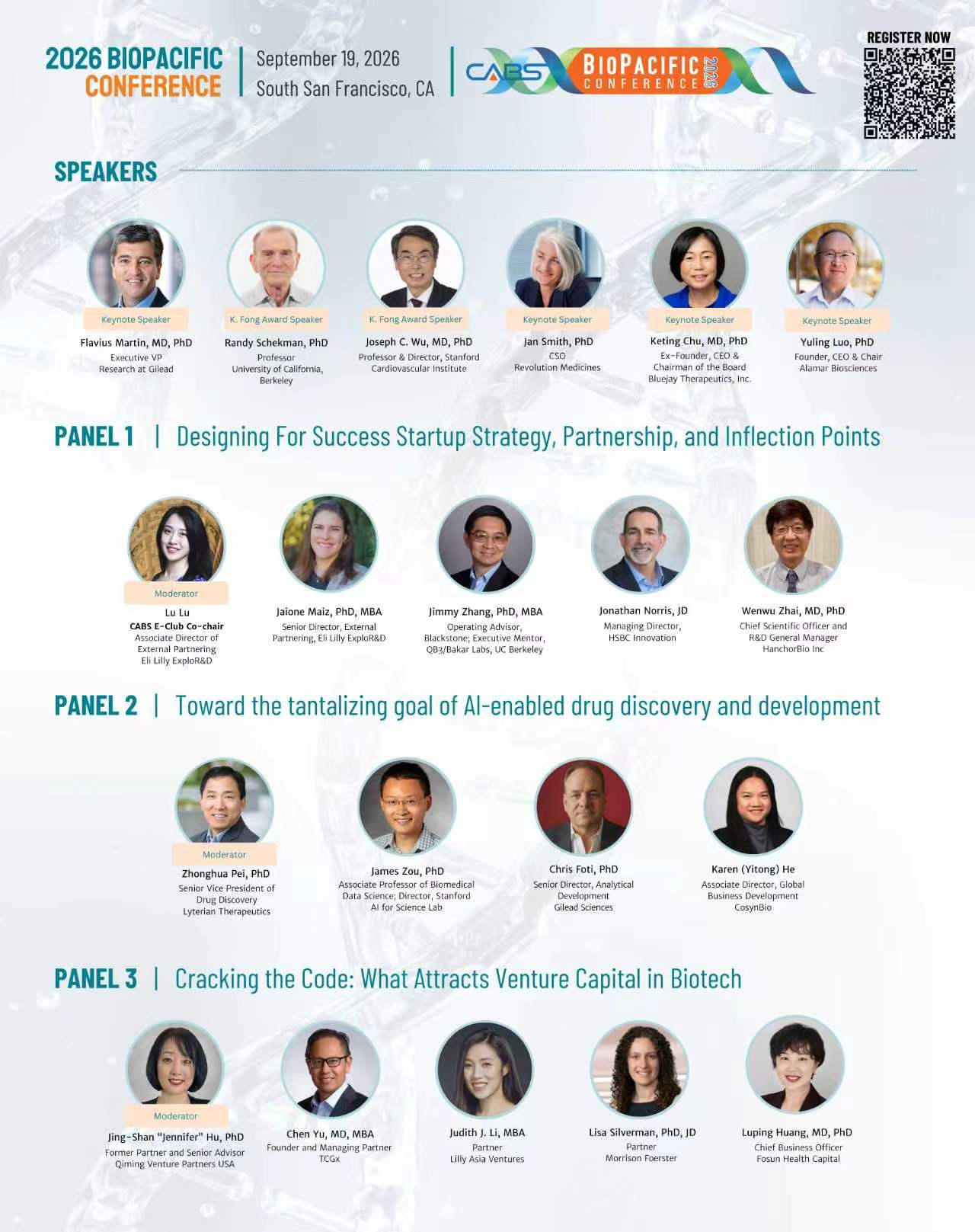 2026 BioPacific Conference Speakers and Panelists