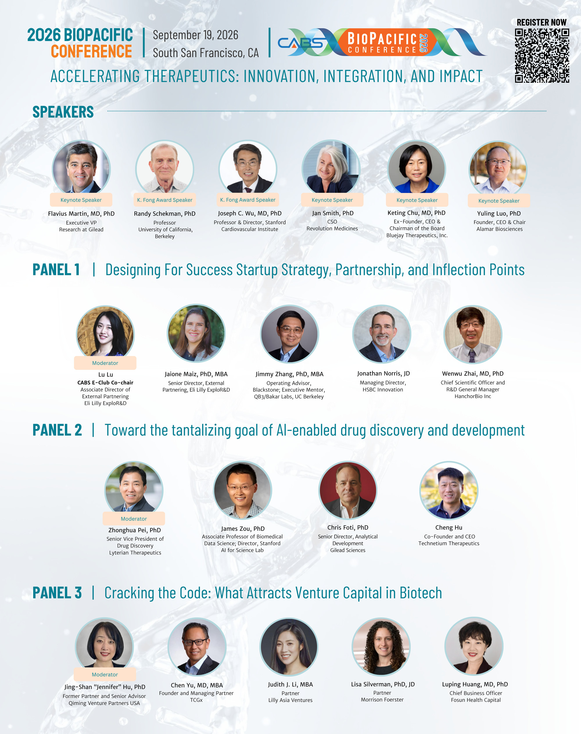 2026 BioPacific Conference Speakers and Panelists